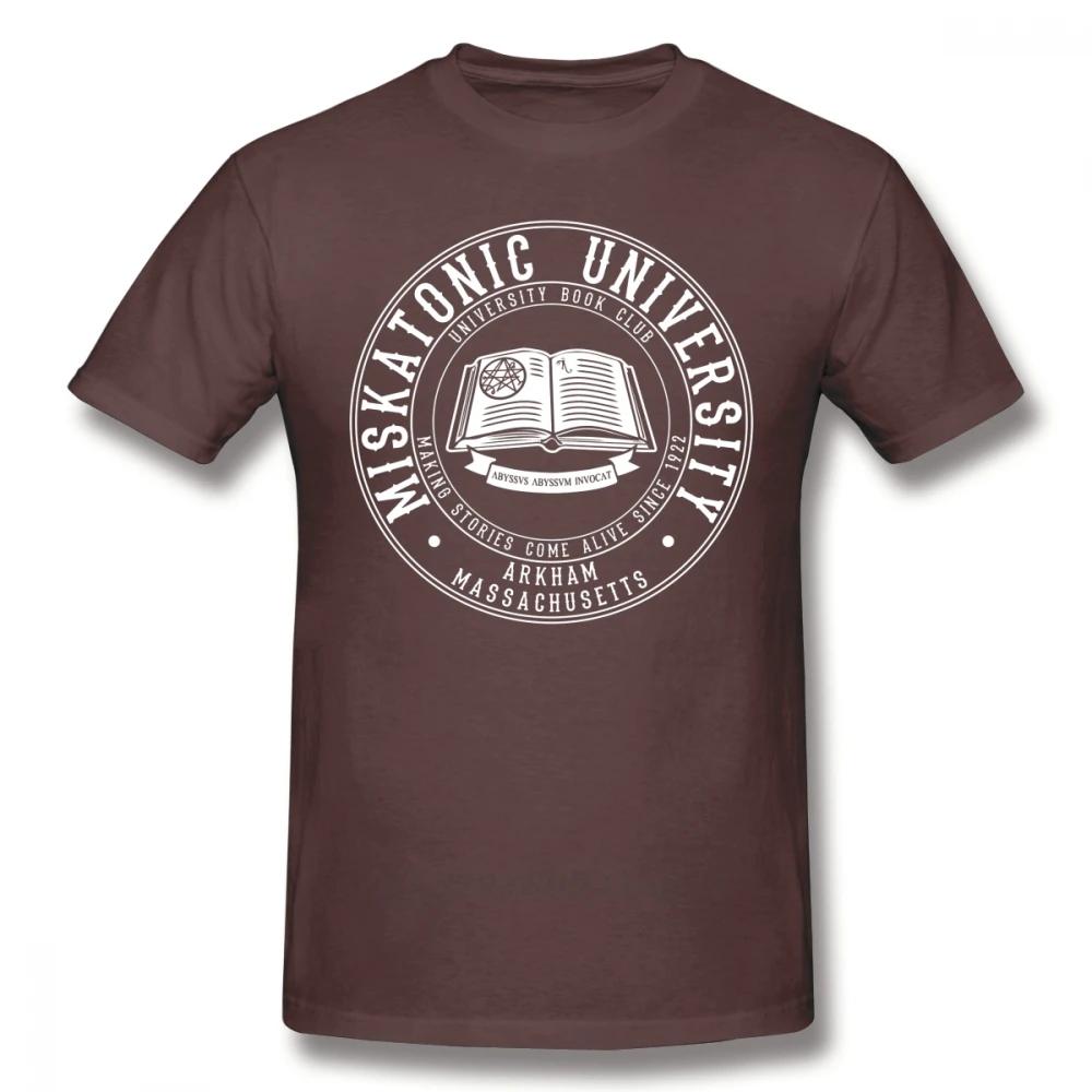 Arkham Horror T Shirt Miskatonic University Book Club T-Shirt Short Sleeve 100% Cotton Tee Shirt Oversized Streetwear Tshirt