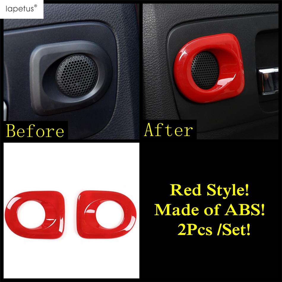 A Pillar Ring Water Cup Holder Gear Shift Panel Head Light Lamp Cover Trim For Toyota Tundra 2014 - Red Accessories Interior