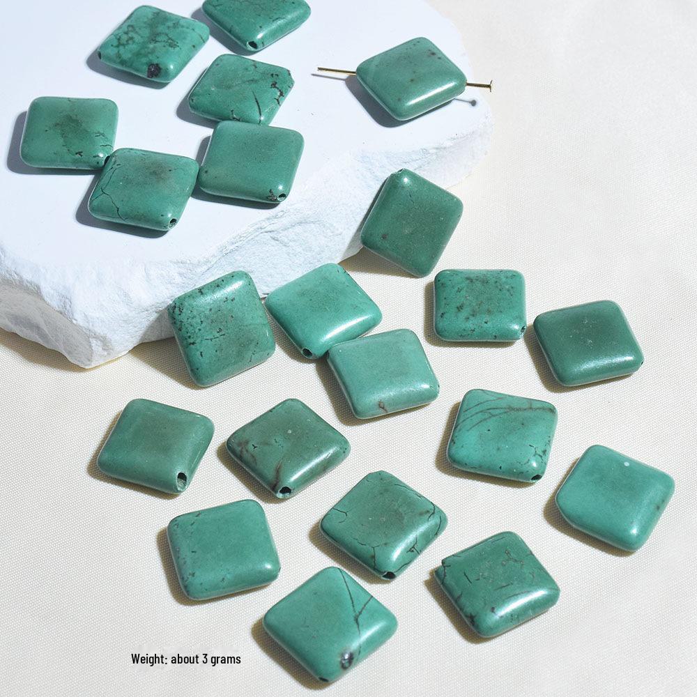 

Натуральные бирюзовые бусины ручной работы: Ожерелье, кулон, браслет, буддийские аксессуары