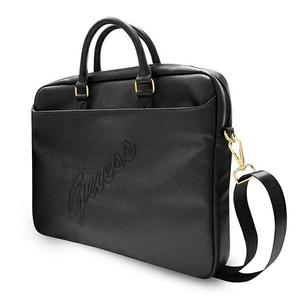 16" Laptop-Hülle Guess Saffiano Script Schwarz