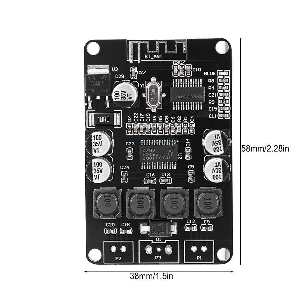 VHM 313 TPA3110 2x15W Zweikanaliger digitaler Stereo-Bluetooth-Audioverstärker Leistungsverstärkerplatine