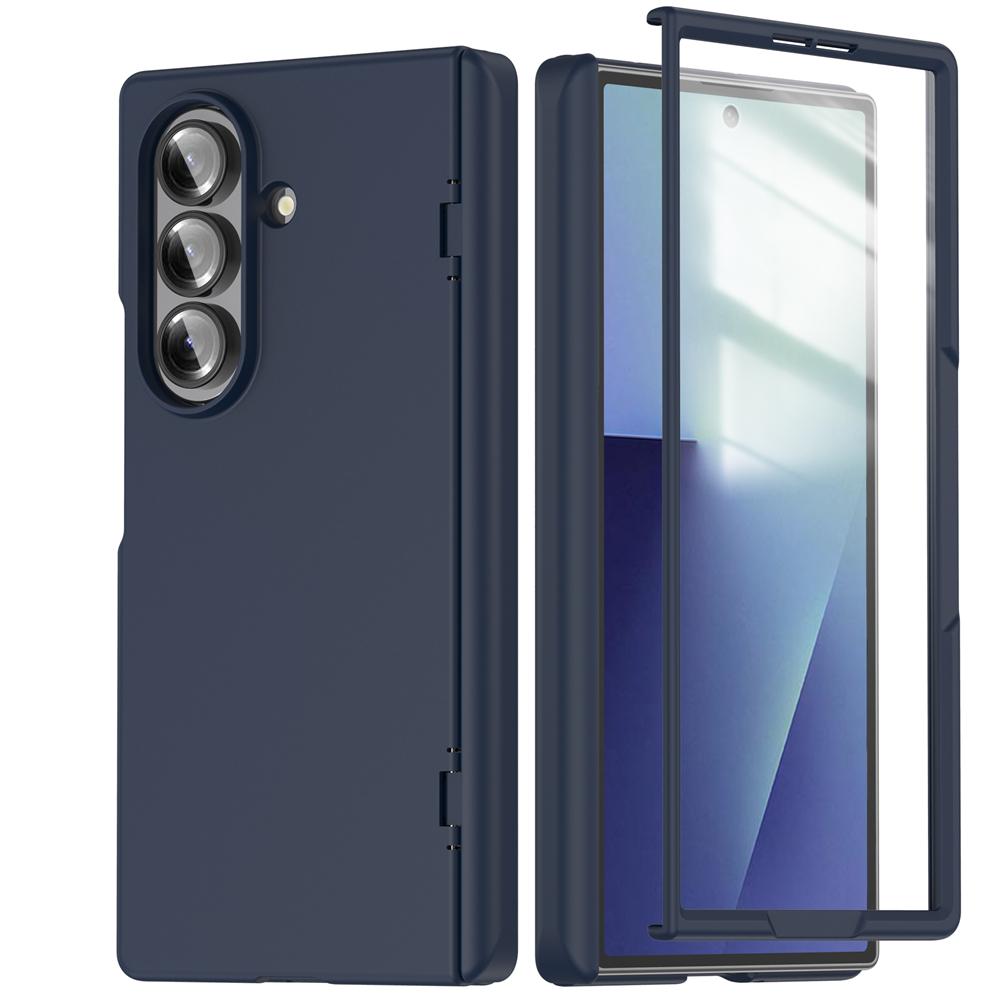 

For Samsung Galaxy Z Fold 7 Hinge Phone Case Solid Color Matte Magnetic Folding Protection Hard Cover With Screen Protector Film Galaxy Z Fold7