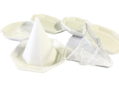 Octagonal Salt Mounding Kit (Mounding Salt Cone and 5 Octagonal Plates) for Creating Sturdy Octagonal Pyramids
