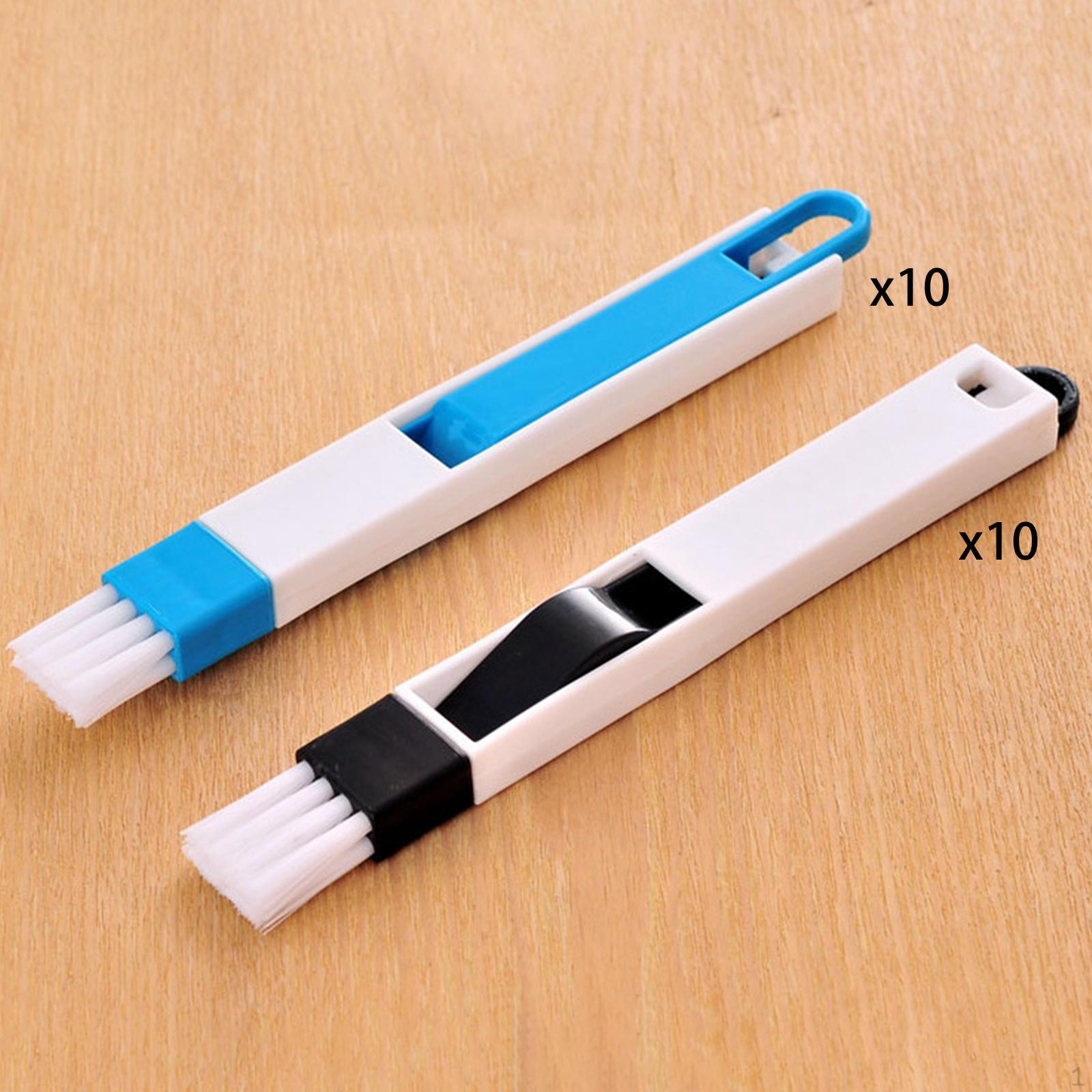 

20Pcs Window Groove Cleaning Brushes with Dustpan Comfortable Grip Widely Used Handheld Household