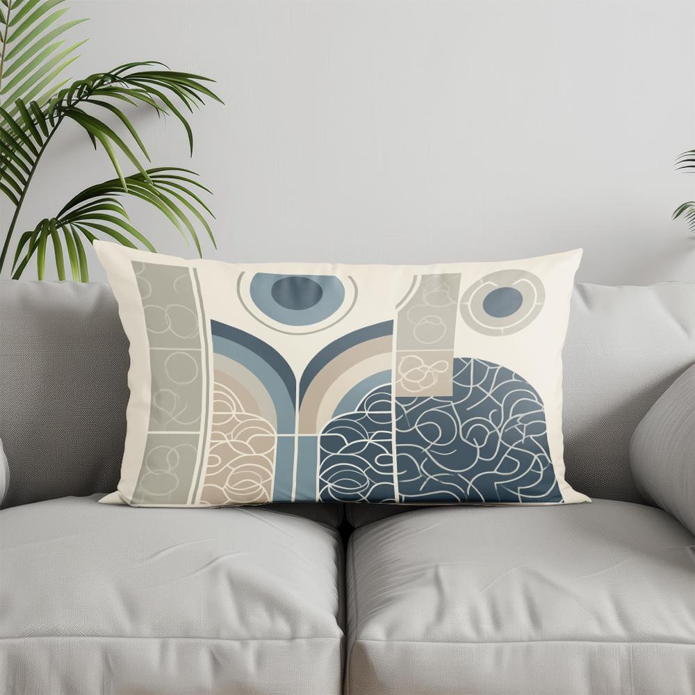 Home Decor Modern Geometric Pattern Pillow Suitable For Sofa Bedroom Car Pillow Cover Cushion Rectangular Back Cushion
