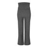 Off White Womens/Ladies Off Ribbed Fold Over Wide Leg Trousers