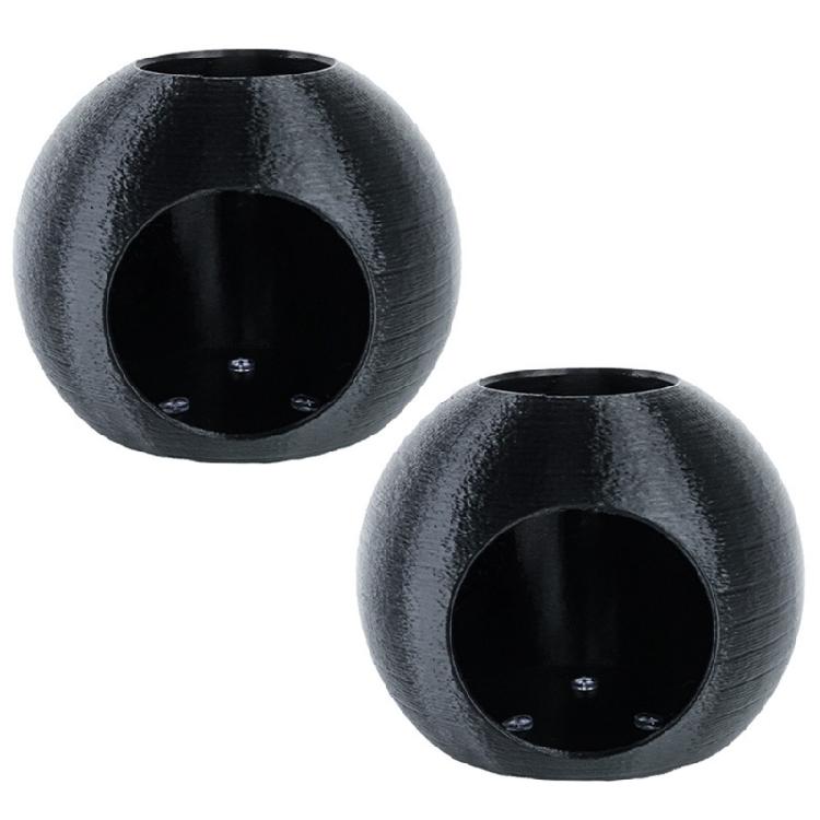 

2pack Sphere Fish Tanks Hideouts Shelter Underwater Hideaway Ball Feeding Rings & Resting Cave Aquariums Ornaments чорний