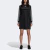 Adidas Originals 3-Stripes Long Sleeve T-Shirt Dress Women Black DH4233