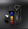 Car Valve Caps Wheel Tires Air Tyre Stem Protective Cover And Car Keychain For BMW M Performance Emblem E46 E36 E34 F10 E90 E60 GX6