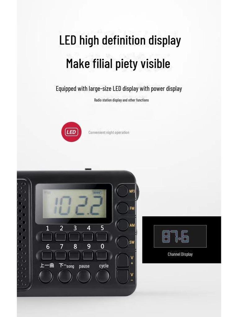 Tuoxiang 6621 Multi-Function Elderly Radio & Portable Card Player