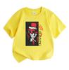 Kids Boys Girls 100% Cotton Crew Neck Short Sleeve T-shirt, Cool Vampire Character Graphic Print Casual Soft Breathable Tee for Daily Street Wear Summ