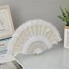 Elegant Lace Fan White Wedding Hand Fan Retro Handheld Fan  for Women