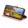 Étui portefeuille pour Samsung Galaxy A17 (4G &amp; 5G) - Coque rabat - Cuir synthétique - 3 fentes cartes - Support intégré - Rose