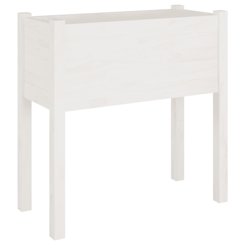 Vidaxl Donice Ogrodowe, 2 Szt., Białe, 70X31X70 Cm, Drewno Sosnowe