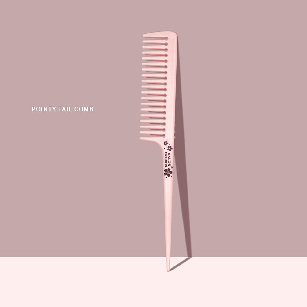 

Уход за вьющимися волосами Расческа для хвоста с густыми зубьями Инструмент для укладки Портативная парикмахерская расческа для салона FY135