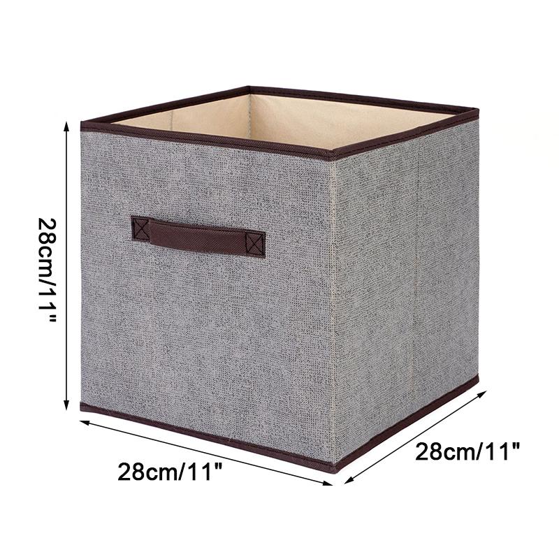 

Rattan Storage Basket Linen Fabric Foldable Storage Box Organizer Home Organization Magic Tool