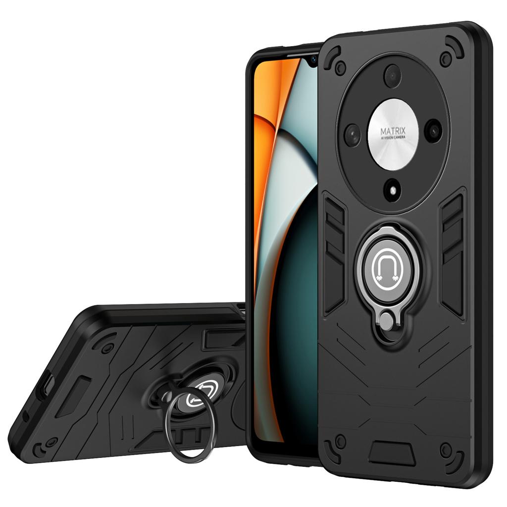For Honor X9b 5G Case Ring Holder Kickstand PC+TPU Phone Cover