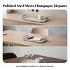 Rectangular Serving Tray Mirror-Finish Platter Decorative for Dining Room, Hosts