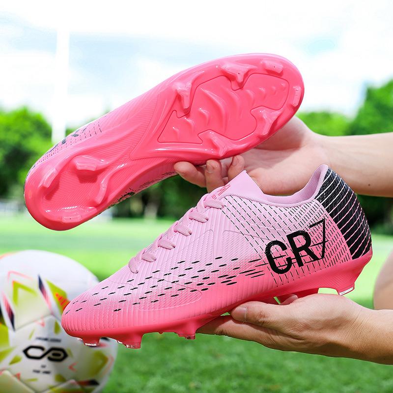 Collaborative Football Shoes Color Block Streamlined Design Stable Support Sports Shoes for Football Games
