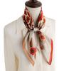 French pastoral flower new square scarf spring and summer imitation silk temperament versatile flower silk scarf women's thin scarf sun protection tow