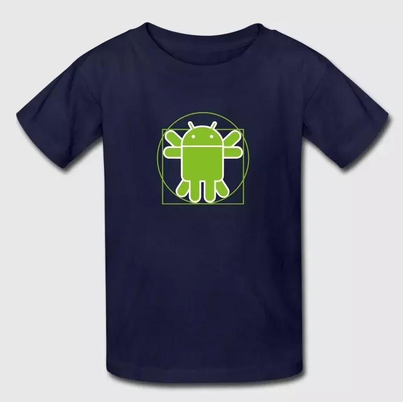 

Funny Android Vitruvian Graphic TShirt 100 Cotton ONeck Summer Short Sleeve Casual Mens Tshirt Size S3XL 4XL