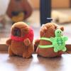 Plush Keychain Capybara Toy Pp Cotton Stuffed Bag Decor For Gift Children