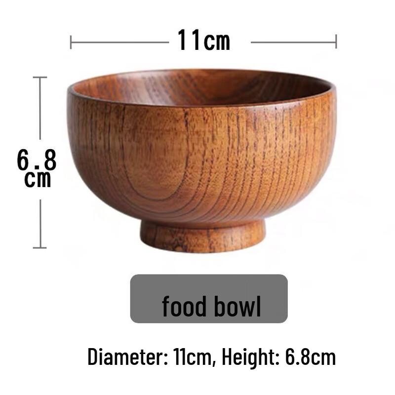 Japanese Style Solid Wood Dining Bowls