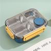 304 Stainless Steel Food Storage Container with Dividers Meal Box Portable Lunch Box for Office and Outdoor Use