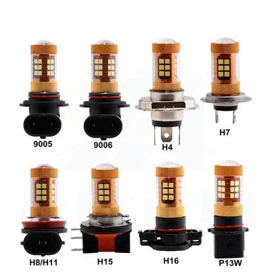 Automotive 3030 28SMD LED Headlight Rear Fog Lamp with Lens H4 H7 H11 H15 HB3 9006 HB4 H16 P13W