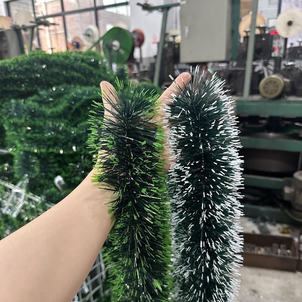 1 Stück Weihnachten Künstliche Lametta Girlande Grün Zuckerstange Band Kranz für Weihnachtsbaum Hängender Anhänger Bänder Party Heimdeko Neujahr