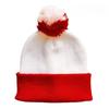1pc Red Beanie with Pom Pom Santa Hat,Winter Warm Knit Brimless Cap Men Women Holiday Party Xmas New Year Accessories Decoration