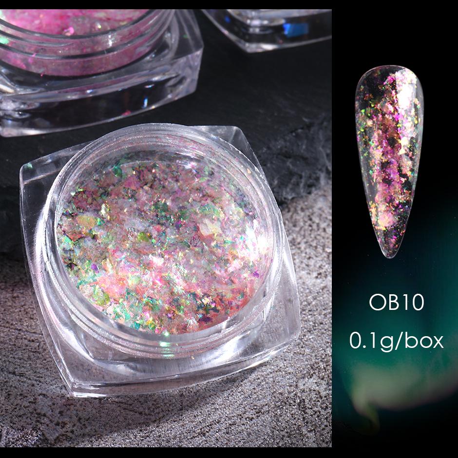 1 Box Aurora Opal Flakes Glittter Nail Sequins Sparkly Paillettes Nail Art Decoraiton