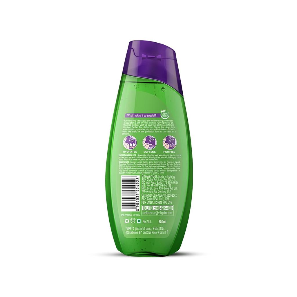 Joy Green Tea Shower Gel Body Wash 250 ml Pack of 1 For Soft, Purified, Detoxified Skin All Day Freshness