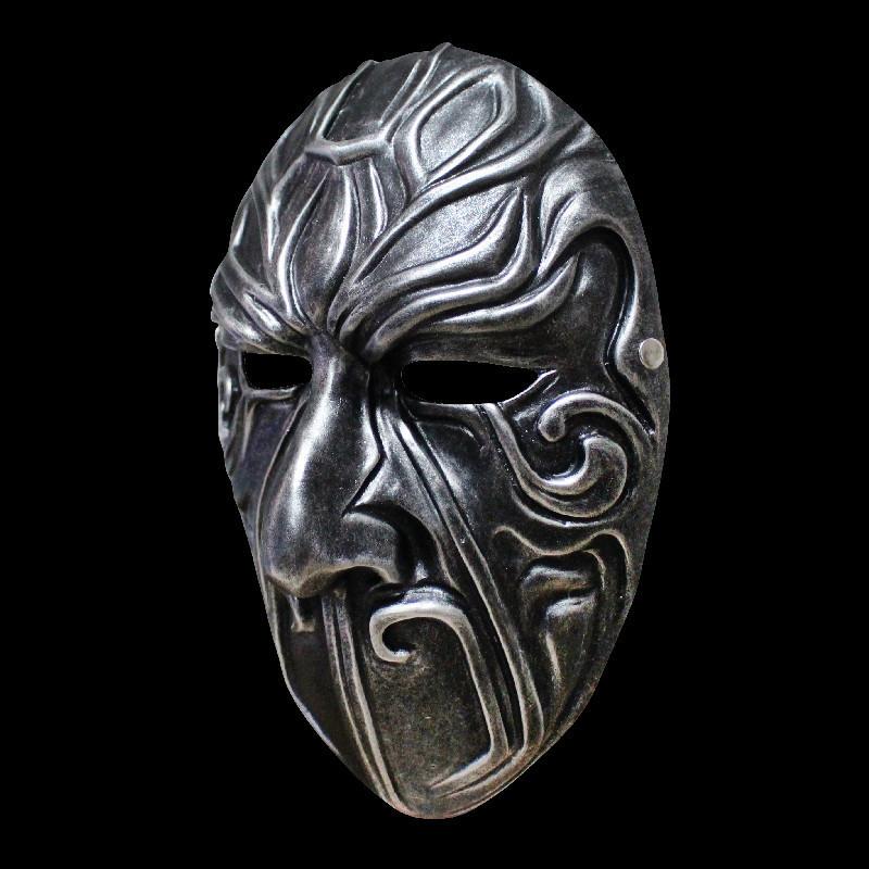 Badguy Animatie Masker Hars Koper Zilver Cartoon Kostuum Voor Kerstmis En Halloween