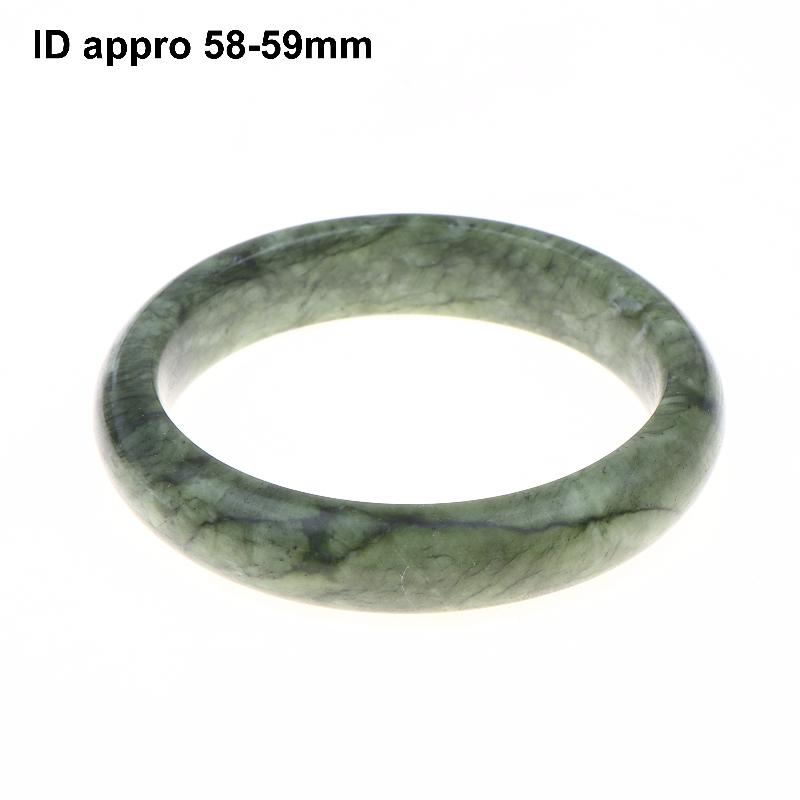 Hand Carved Wide Green White Jade Bracelet Natural Nanyu Bangle Classic Jewelry for Family Holiday Gifts A3