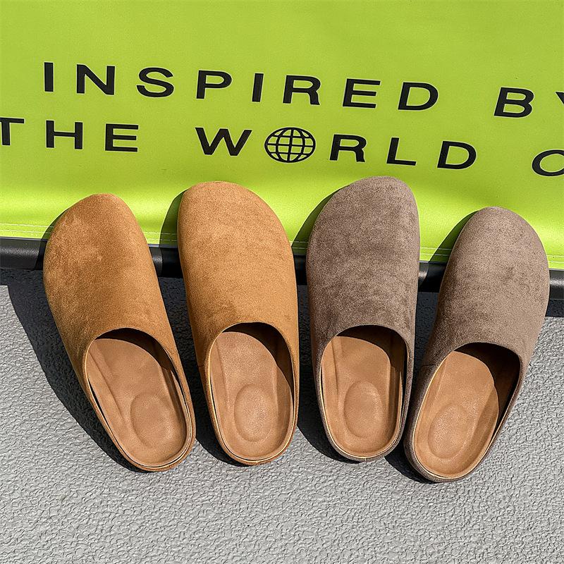 Baotou pantofle 2025 jaro nová móda líné jednopěťové s plochou podrážkou retro pantofle 24158-X