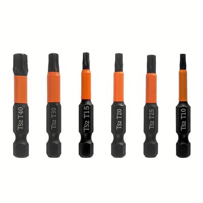 Silver Screwdriver Bit T10-T40 1/4 Inch Hex Head 1Pcs