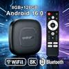 Smart TV Box T1 Android 16 Support 8GB+128GB 4G 5G WiFi BT5.4 Voice Remote 4K 8K HD Video Home Theater Media Player Set Top Box