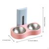 Double Cat Bowl, Multi-Function Raised Feeder Decoration Drinking Bowl Wall Mounted Watering