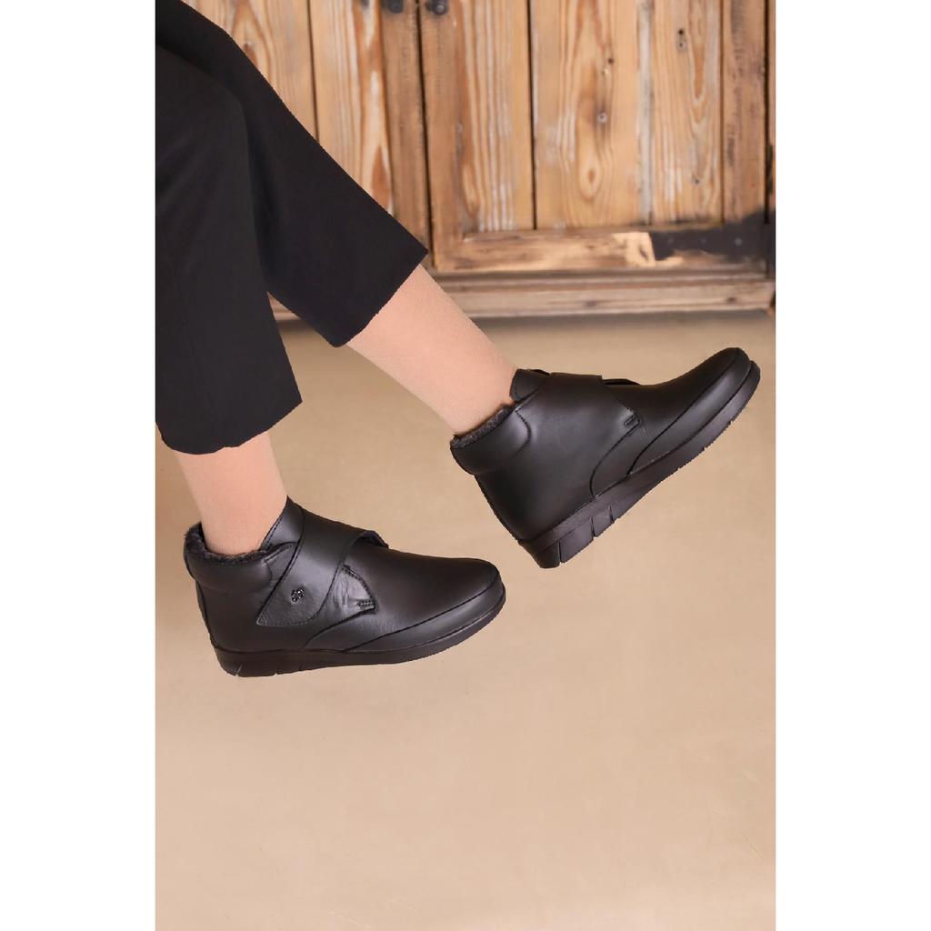 Captain Junior Genuine Leather Kaymaz Base Fur Orthopedic Mother Bot Zckmk 905