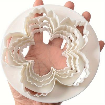 4 Stück, Pfingstrose Fondant Ausstecher, Tonformen sind geeignet für Tonliebhaber, Tonwerkzeuge
