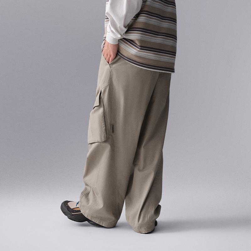 Li Ning CF Casual Solid Color Straight Leg Knitted Sports Pants Men Bottoms AKXU503-4