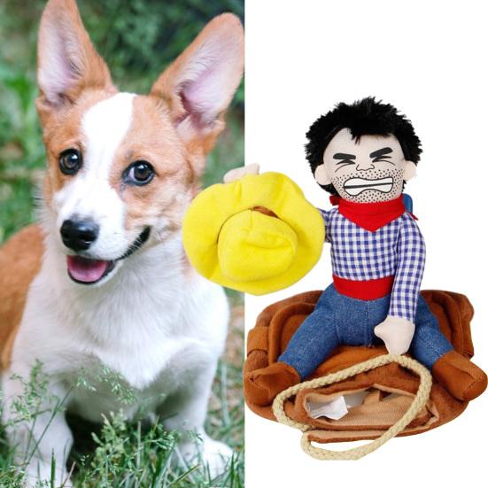 Costume divertente per animali domestici, senza maniche, in cotone, stile cowboy, per cani, accessori per animali domestici