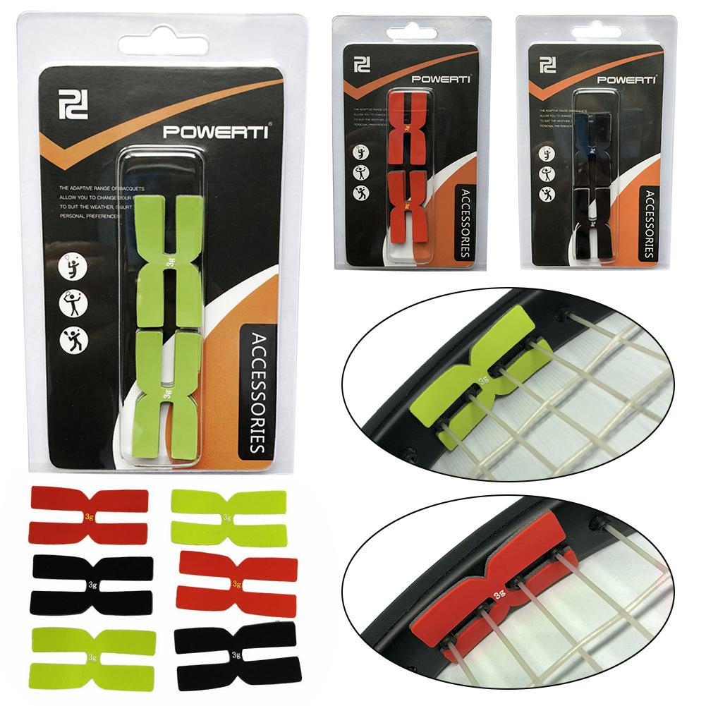 6Pcs 3g Tennis Racquet Tapes Silicone Tennis Racquet Weight Balance Tapes H-Shaped Tennis Badminton Racket Weight Balance Strips