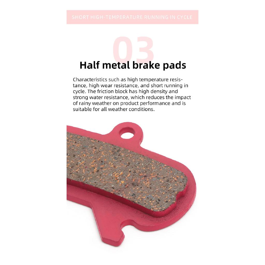 2 Pairs VXM Mountain Bike Disc Brake Pads for Sram Maven ULT/SLV/BRZ/BSE Hydraulic Caliper