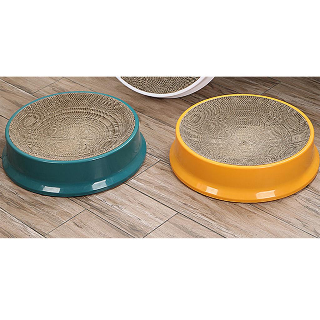 Cat Scratcher Bed with Replaceable Scratching Board Large Round Shape Scratch Resistant   Multifunction Cat Scratcher