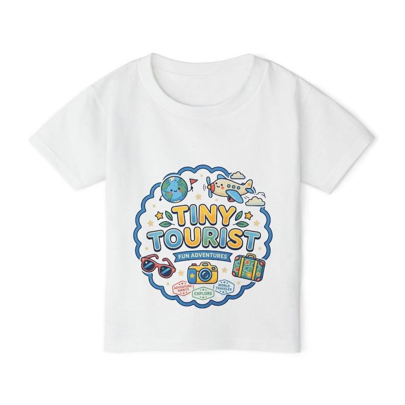 Tiny Tourist Toddler T-Shirt | Kids Travel Shirt, Camera Passport Design 150
