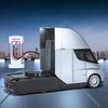 Tesla Semi Elektrische Vrachtwagen 1:24 Schaal Diecast Legering Pull-Back Modelauto - Zilver