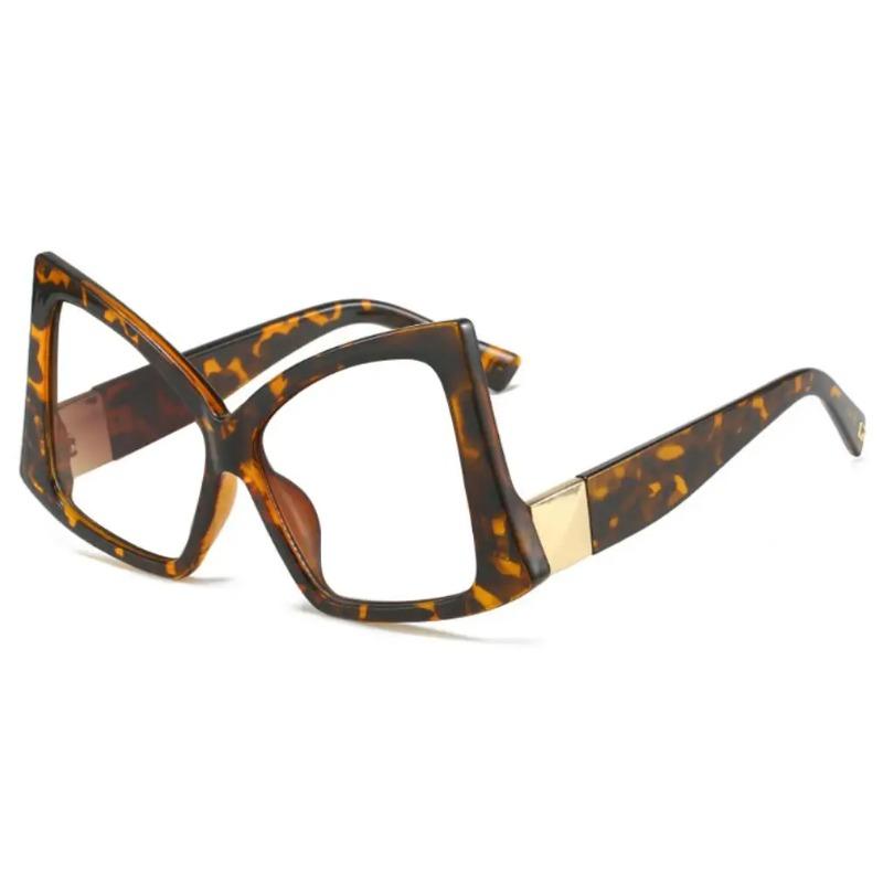 Fashion Polygon Big Frame Anti Blue Light Glasses Women Prescription Myopia Retro Men Green Yellow Eyewear