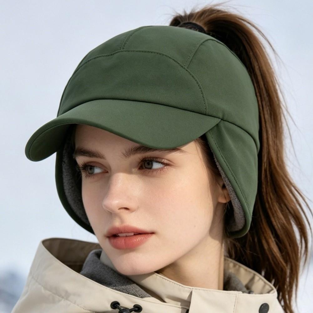 Adjustable Snapback Windproof Running Hat Warm Winter Sports Hat Fashion Visor Peaked Cap
